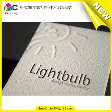 Varnishing letterpress paper name card online